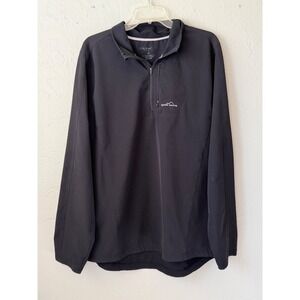 Eddie Bauer First Ascent Apollo Mens Large Black Quarter Zip Pullover Active Top